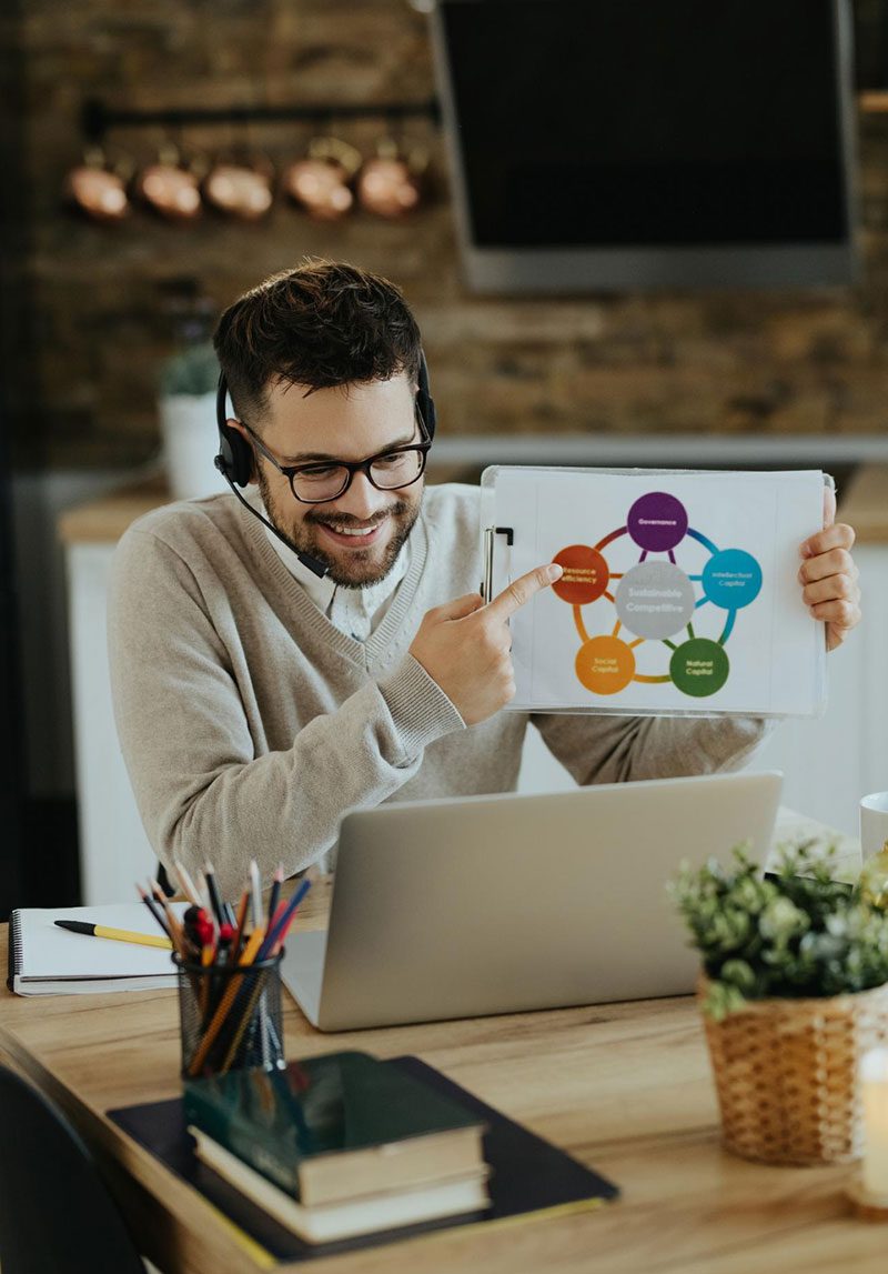 happy-entrepreneur-analyzing-business-chart-during-web-conference-home-image White-Label Branding - Image