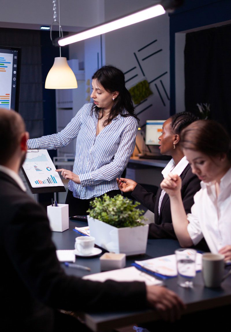 overworked-focused-diverse-businesspeople-working-business-company-meeting-office-room-brainstorming-marketing-strategy-late-night-image White-Label PR - image